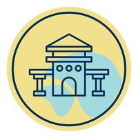 courthouse icon, judge and court tools icon vector