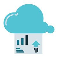 report data upload, bookkeeping and business icon vector