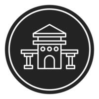 courthouse icon, judge and court tools icon vector