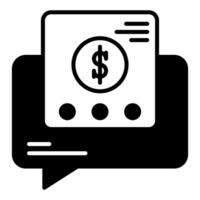 chat icon and financial report, bookkeeping and business icon vector
