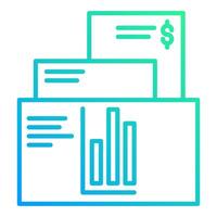 financial documents and data, bookkeeping and business icon vector