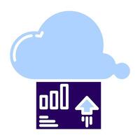 report data upload, bookkeeping and business icon vector