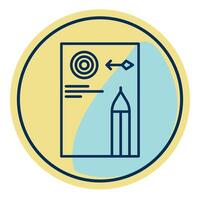 target icon, bookkeeping and business icon vector