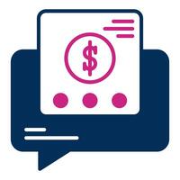 chat icon and financial report, bookkeeping and business icon vector