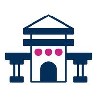 courthouse icon, judge and court tools icon vector