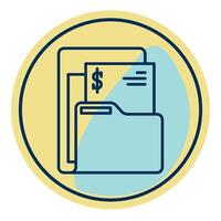 folder and document, bookkeeping and business icon vector