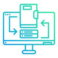 data sync, bookkeeping and business icon vector