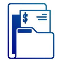 folder and document, bookkeeping and business icon vector