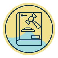 chapter book icon, judge and court tools icon vector