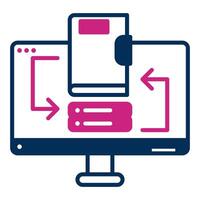 data sync, bookkeeping and business icon vector