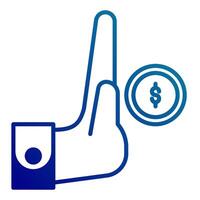 refuse bribe icon, judge and court tools icon vector