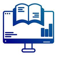 financial book and computer, bookkeeping and business icon vector
