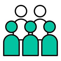 trial audience icon, judge and court tools icon vector
