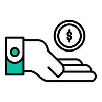 accept bribe icon, judge and court tools icon vector