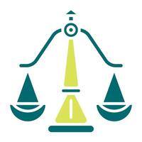 justice scale symbol icon, judge and court tools icon vector