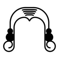 wig icon, judge and court tools icon vector