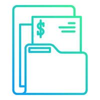 folder and document, bookkeeping and business icon vector