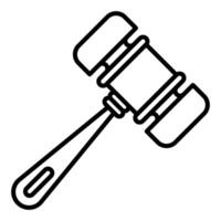 court hammer icon, judge and court tools icon vector