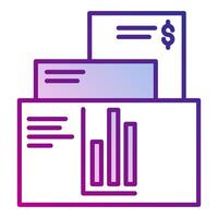 financial documents and data, bookkeeping and business icon vector