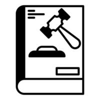 chapter book icon, judge and court tools icon vector