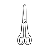 Hand-Drawn Illustration of Scissors With Rounded Tips on White Background vector