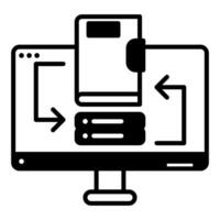 data sync, bookkeeping and business icon vector