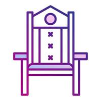 oficina silla icono, juez y Corte herramientas icono vector