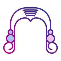wig icon, judge and court tools icon vector