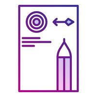 target icon, bookkeeping and business icon vector