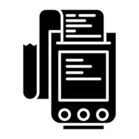 calculator and note, bookkeeping and business icon vector
