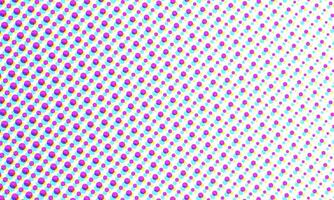 CMYK Color Halftone Dots Retro Pop Art Comic Print Pattern Close Up Wallpaper Bubble Texture on White Background vector