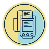 calculator and note, bookkeeping and business icon vector