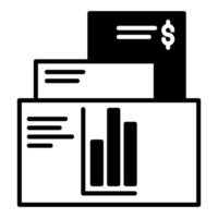 financial documents and data, bookkeeping and business icon vector