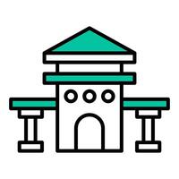 courthouse icon, judge and court tools icon vector