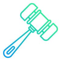 court hammer icon, judge and court tools icon vector