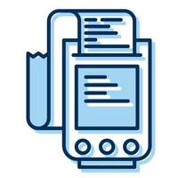 calculator and note, bookkeeping and business icon vector