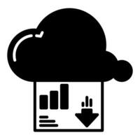 report data download, bookkeeping and business icon vector