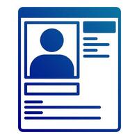 profile data icon, judge and court tools icon vector