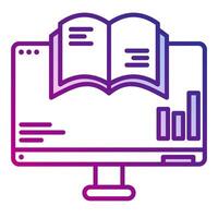 financial book and computer, bookkeeping and business icon vector