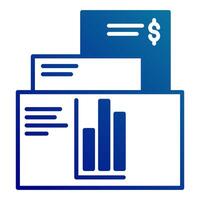 financial documents and data, bookkeeping and business icon vector