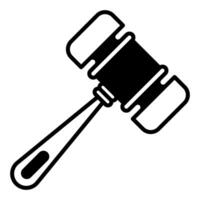 court hammer icon, judge and court tools icon vector