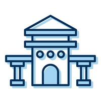 courthouse icon, judge and court tools icon vector