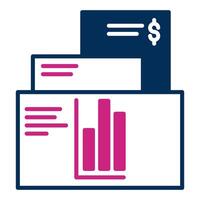 financial documents and data, bookkeeping and business icon vector