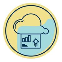 report data upload, bookkeeping and business icon vector