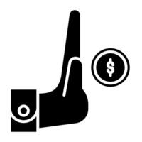 refuse bribe icon, judge and court tools icon vector
