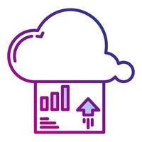 report data upload, bookkeeping and business icon vector