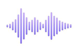 Sound record wave, talk, voice chat, phone app screen, audio player button isolated on white background. Simple media equalizer, podcast decibel sound track vector