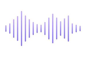 Sound record wave, talk, voice chat, phone app screen, audio player button isolated on white background. Simple media equalizer, podcast decibel sound track vector