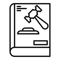 chapter book icon, judge and court tools icon vector