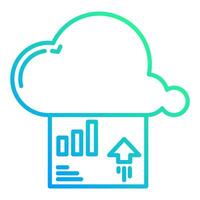 report data upload, bookkeeping and business icon vector